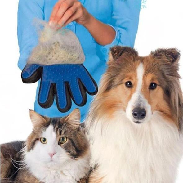 Pet Hair Removal Brush & Grooming Gloves
